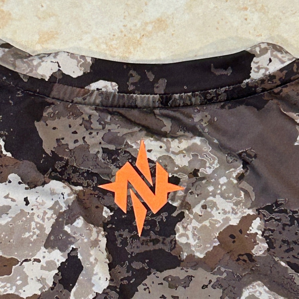 Nomad Long Sleeve Shirt Mens S Brown Veil Camo Performance Hunting Tactical Tee - Picture 7 of 9